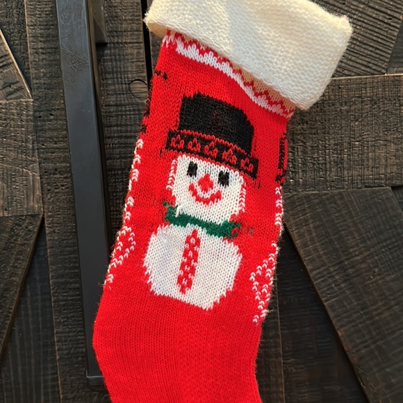 Vintage Knit Snowman Christmas Stocking - Picture 3 of 7